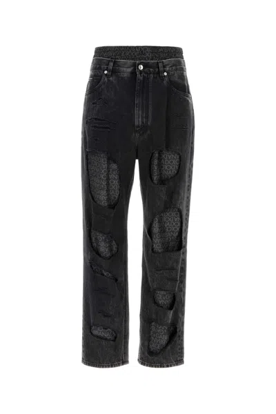 Dolce & Gabbana Men Dark Grey Denim Jeans In Gray