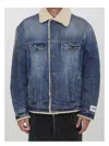 Dolce & Gabbana Buttoned Denim Jacket With Faux Shearling Finish