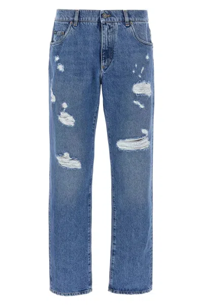DOLCE & GABBANA DOLCE & GABBANA MEN DESTROYED JEANS
