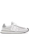 Dolce & Gabbana Man Grey Suede And Mesh Dg Aria Sneakers