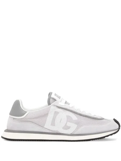 DOLCE & GABBANA MEN'S DG CUSHION GRAY WHITE SNEAKERS