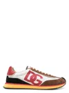 Dolce & Gabbana Mesh And Suede Dg Cushion Sneakers In Multicolor