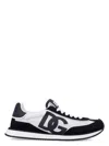 Dolce & Gabbana Mixed-material Dg Cushion Sneakers In White Black
