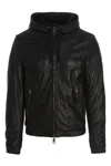 Dolce & Gabbana Hooded Jacket With Elastic Cuffs And Hem In Black