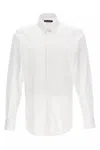 Dolce & Gabbana White Shirt With Classic Collar And Dropped Shoulders In Neutral