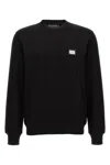 Dolce & Gabbana Sweatshirt With Logo Plaque In Black