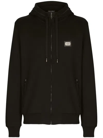 Dolce & Gabbana Men Dg Essentials Hoodie In Black