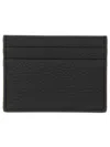 Dolce & Gabbana Logo Card Holder In Calfskin With Deer Print In Black