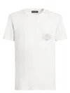Dolce & Gabbana Embroidered Pocket T-shirt With Short Sleeves In Nude & Neutrals