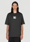 Dolce & Gabbana T-shirt Stampa Logo Dg In Black
