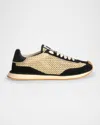 Dolce & Gabbana Two-tone Crochet And Suede Dg Cushion Sneakers In Neutral