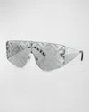 Dolce & Gabbana Sharped Mask-frame Sunglasses In Silver
