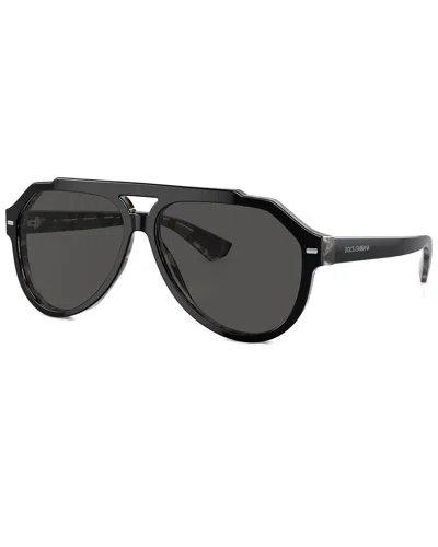 Dolce & Gabbana Sonnenbrille Mit Rundem Gestell In Black