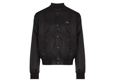 Pre-owned Dolce & Gabbana Men's  Dg Plaque Bomber Jacket In Black
