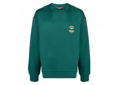 Pre-owned Dolce & Gabbana Men's  Embroide Design Long Sleeve Sweatshirt In Red