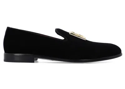 Pre-owned Dolce & Gabbana Men's  Leonardo Loafers Sneakers In Black