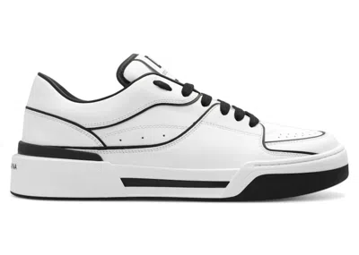 Pre-owned Dolce & Gabbana Men's  New Roma Sneakers In White/black