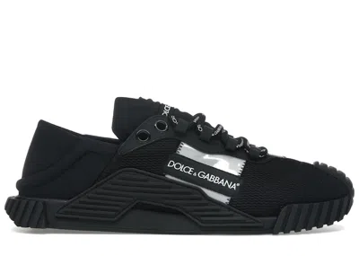 Pre-owned Dolce & Gabbana Men's  Ns1 Low Top Grey Sneakers In Black