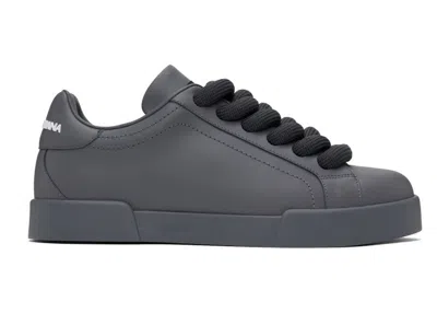 Pre-owned Dolce & Gabbana Men's  Portofino Sneaker Sneakers In Grey