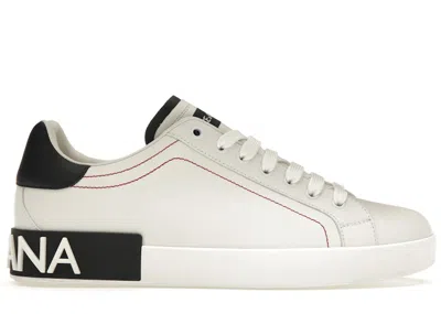 Pre-owned Dolce & Gabbana Men's  Portofino Sneakers In White/black