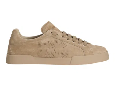 Pre-owned Dolce & Gabbana Men's  Sneaker Strobel Portofino Light Sneakers In Beige In Sand