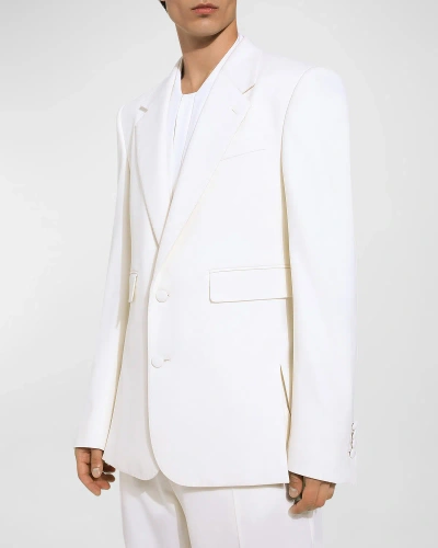 Dolce & Gabbana Men's Double-face Wool Sport Coat In White