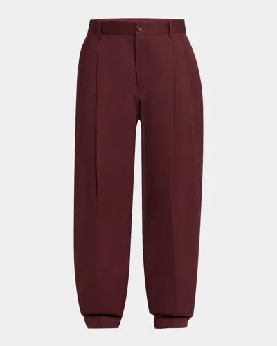 DOLCE & GABBANA MEN'S DOUBLE-PLEATED AMPHORA PANTS