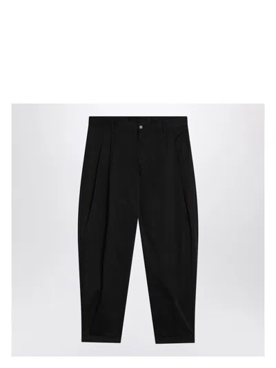 DOLCE & GABBANA MEN'S DOUBLE-PLEATED COTTON TROUSERS
