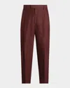 Dolce & Gabbana Linen Fabric Pants In Dark