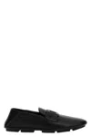 Dolce & Gabbana Leather Loafers With Round Toe And Textured Finish In Black