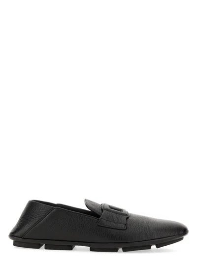 DOLCE & GABBANA MEN'S DRIVER WITH LOGO LOAFER