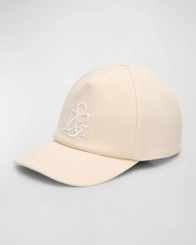 Dolce & Gabbana Men's Embroidered Logo Baseball Cap In Neutral