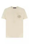 Dolce & Gabbana Embroidered Pocket T-shirt With Short Sleeves In Cream