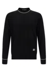 Dolce & Gabbana Logo Crew Neck Sweater With Contrasting Trims In Black