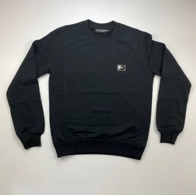 Pre-owned Dolce & Gabbana Men Essentials Logo Sweatshirt Long Sleeves In Black