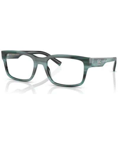 Dolce & Gabbana Men's Eyeglasses, Dg3352 57 In Blue Horn
