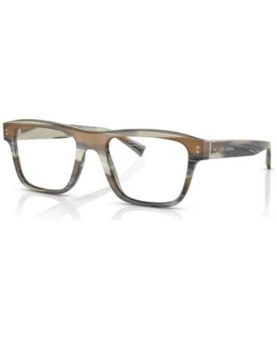 Dolce & Gabbana Men's Eyeglasses, Dg3362 53 In Gray Horn