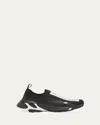 Dolce & Gabbana Men's Fast Logo-stripe Sock Sneakers In Black/white