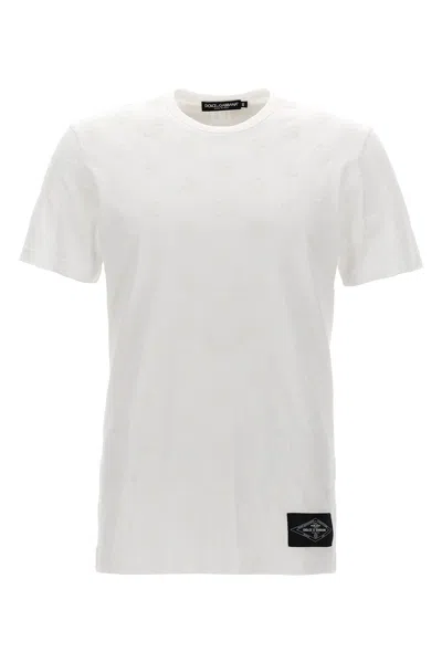 Dolce & Gabbana Logo Patch Crewneck T-shirt In White
