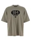 Dolce & Gabbana Graphic Crew Neck Short Sleeve T-shirt In Gray