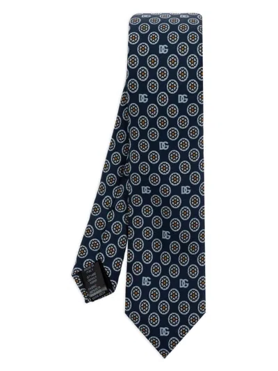 DOLCE & GABBANA MEN'S FLORAL-JACQUARD SILK TIE