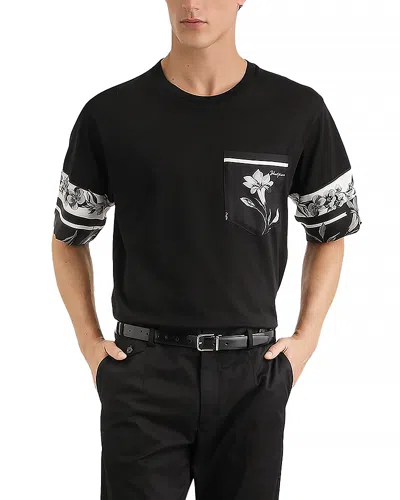 DOLCE & GABBANA MEN'S FLORAL POCKET T-SHIRT