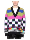 Dolce & Gabbana Glitch Sweater In Multicolour