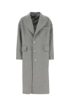 Dolce & Gabbana Oversize Single-breasted Wool-blend Coat In Gray