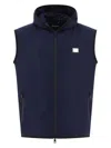 Dolce & Gabbana Sporty Vest With Zipper In Blue