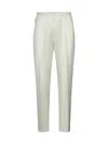 Dolce & Gabbana Men Ivory Flannel Trousers In Neutral