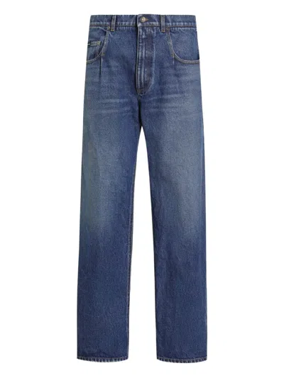 DOLCE & GABBANA DOLCE & GABBANA MEN JEANS WITH LOGO APPLIQUÉ