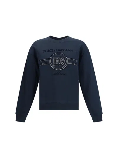 Dolce & Gabbana Men Jersey Sweatshirt With Embroidery In Multi
