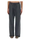 Dolce & Gabbana Cotton Wide-leg Sweatpants Zipper Pocket In Grey