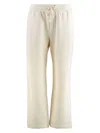 Dolce & Gabbana Jogging Trousers With Embroidery In Cream